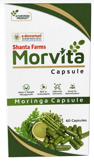 Morvita Moringa Capsules – 100% Natural (Pack Size: 60 Capsules)